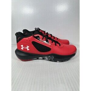 Under Armour UA Lockdown 6 Basketball Shoes Black Red 3025616-600 Mens Size 11.5
